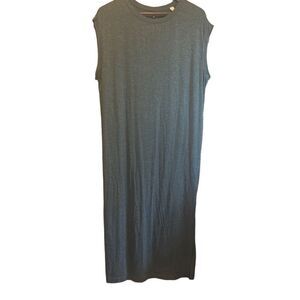 Sleeveless Maxi Dress Casual Long Tank Dress Gray Comfy Loungewear‎